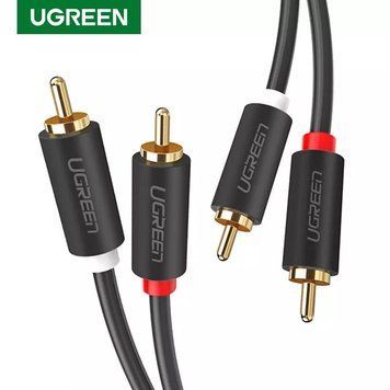 Аудіо кабель UGREEN AV104 2RCA to 2RCA (0.5-1m) 10518 (2m) фото