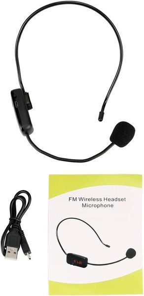 Беспроводной микрофон Retekess TR503, FM гарнитура Hands-Free с аккумулятором для усилителя голоса Black TR503 фото