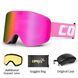 Горнолыжная маска Copozz GOG-2919 магнитная, 100% защита от ультрафиолета, Anti-Fog Ski, Unisex Pink 2497888947 фото 4