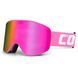 Горнолыжная маска Copozz GOG-2919 магнитная, 100% защита от ультрафиолета, Anti-Fog Ski, Unisex Pink 2497888947 фото 1