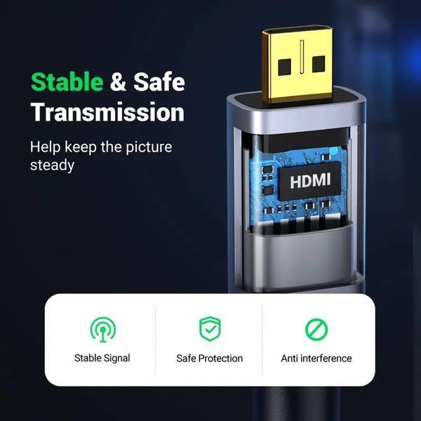 Кабель 4K UGREEN HD109 Micro HDMI to HDMI 2.0 Cable 3D Black 1m (10550) 10550 (1m) фото