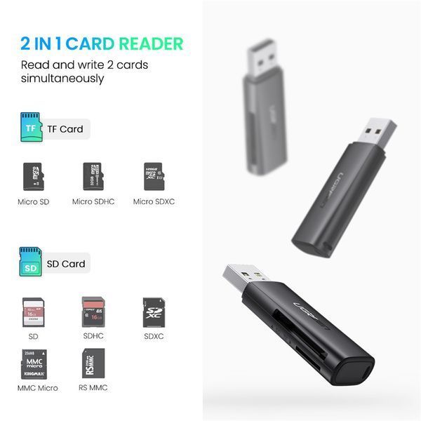 Кардрідер USB 3.0 TF/SD Ugreen 60722 до 512Гб 60722 фото