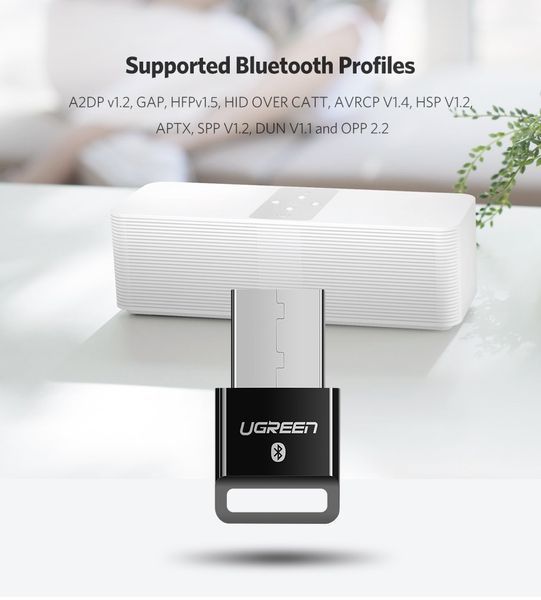 USB Bluetooth-адаптер Bluetooth передавач для комп'ютера, ноутбука Ugreen US192 US192 фото
