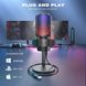 Микрофон настольный Fifine A8 USB для ПК, PS4, PS5 с RGB подсветкой Black A8 фото 2
