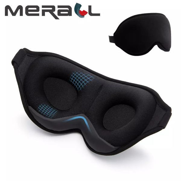 Маска для сна Merall дышащая 3D Soft GS180 Memory NEW темно синий фото