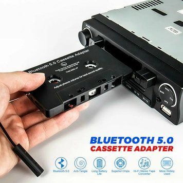 Адаптер Bluetooth кассета со стерео головкой, модулятор для автомагнитол Multifunctional MP3, WAV Black 2244954082 фото