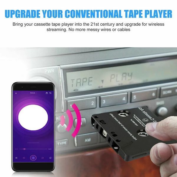 Адаптер Bluetooth кассета со стерео головкой, модулятор для автомагнитол Multifunctional MP3, WAV Black 2244954082 фото