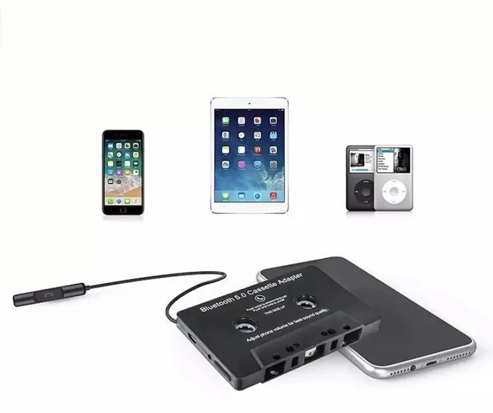 Адаптер Bluetooth кассета со стерео головкой, модулятор для автомагнитол Multifunctional MP3, WAV Black 2244954082 фото