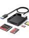 Картридер 4-in-1 UGREEN CR125 USB 3.0 SD/TF/CF/MS 5 Гбіт/с кабель 50 см Black (30333) 30333 фото 1