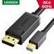 Кабель UGREEN MD105 Mini DisplayPort to DisplayPort 1.5 м Чёрный (10477) 10477 (1.5m) фото 1