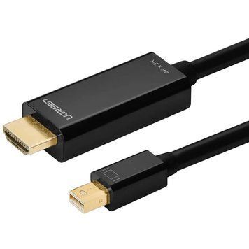 Кабель UGREEN MD101 Mini DisplayPort to HDMI 1.5 м Чёрный (20848) 20848 фото