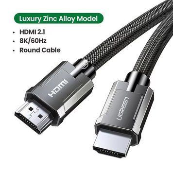 Кабель 8K HDMI 2.1 Ugreen HD135 Dolby Vision, eARC, VRR, QMS, QFT, 3D visual effect, HDR 8K 60Гц 3m (80602) 80602 (3m) фото