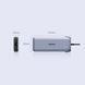 Концентратор 9 in 1 UGREEN CM274 2 х USB 3.0, HDMI, VGA, DP, RJ45, SD/TF, PD Grey (70301) 70301 фото 7