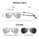 Очки Авиатор CAPONI фотохромная линза Polarized UV400 с черной оправой и серебристыми элементами (BS8722) BS8722 фото 9