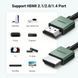 Кабель HDMI 8K Ultra HD UGREEN HD155 HDMI 2.1 HDR+ 3D 8K@60Hz (4K@240Hz) VRR eARC DTS Dolby 48 Gbps Black 1m (90382) 90382 (2m) фото 7