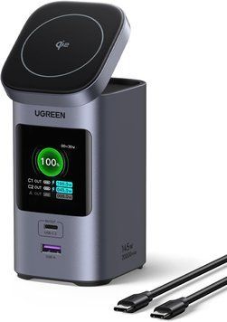 Зовнішній акумулятор UGREEN PB771 145W 20000 mAh Power Bank Qi2 15W MagSafe Magnetic Wireless Powerbank Station PD3.0 PB771 фото