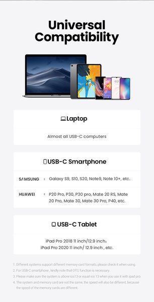 Кардридер 3в1 UGREEN CM387 USB C to SD Micro SD TF USB Card Reader Aluminium Gray (80798) 80798 фото