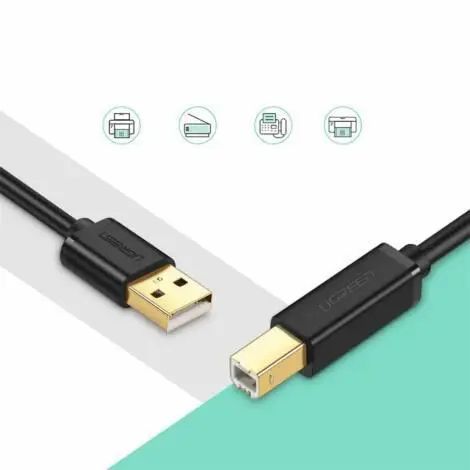 Кабель UGREEN US135 USB для USB Type B для принтера, сканера, МФУ (1-2m) 10350 (1.5m) фото