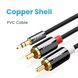 Аудіо кабель UGREEN AV116 AUX 3.5 mm to 2RCA PVC 1.0m (10749) 10749 (1m) фото 6