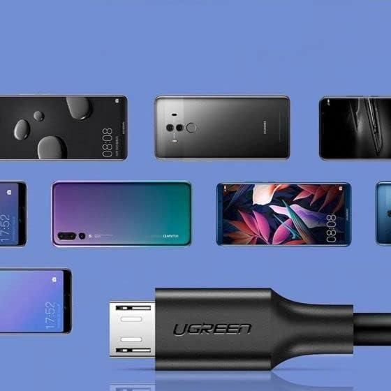 Кабель Micro USB UGREEN US289 USB TYPE-A to Micro USB 18W Nickel Plating Black (0.25-2m) 60138 (2m) фото