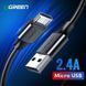 Кабель Micro USB UGREEN US289 USB TYPE-A to Micro USB 18W Nickel Plating Black (0.25-2m) 60138 (2m) фото 2