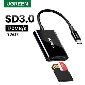 Картридер 2 in 1 UGREEN CM265 USB-C SD3.0, TF 2 TB 170 МБ/с для iPhone 15 Pro Max iPad Pro MacBook Pro (35622) 35622 фото