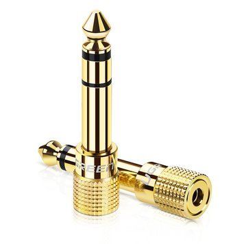 Перехідник Ugreen 6.5 mm штекер to 3.5 mm роз'єм аудіо адаптер 1/4"-1/8" (20503) 20503 фото