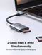 Card Reader USB-C to SD/TF 2-in-1 Ugreen 80888 (CM401) Aluminium Case NEW 80888 фото 5
