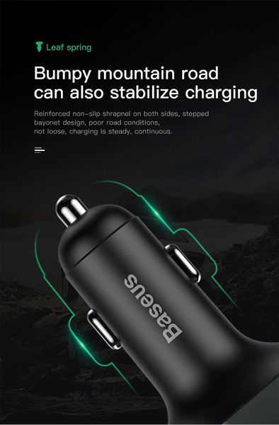 FM модулятор Bluetooth 4.2 зарядний пристрій 3.1 A Baseus S-09A 1024184727 фото