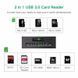 Card Reader 2in1 UGREEN CR127 USB 3.0 Одночасна робота карт пам'яті TF/SD Black (20250) 20250 фото 3