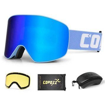 Горнолыжная маска Copozz GOG-2919 магнитная, 100% защита от ультрафиолета, Anti-Fog Ski, Unisex,комплект Blue 2497877678 фото