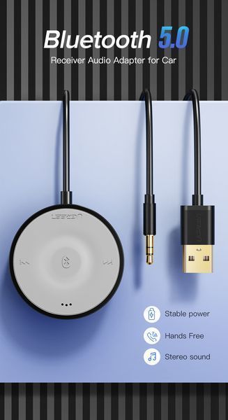 Аудио приемник Bluetooth 5.0 AptX LL UGREEN CM125 адаптер громкой связи (40760) 40760 фото