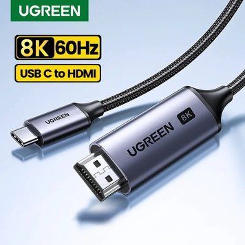 Кабель UGREEN CM565 USB-C to HDMI 8K@60Hz; 4K@144Hz для MacBook Pro iMac iPad Pro Samsung VRR 3m Black (35377) 35377 (3m) фото