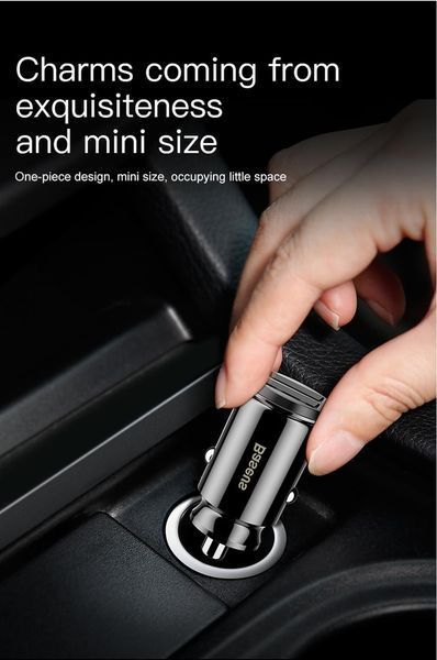 Baseus Mini USB автомобильное зарядное устройство 935923645 фото